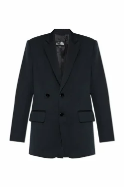 MM6 Maison Margiela BLACK Blazer with woolen trim