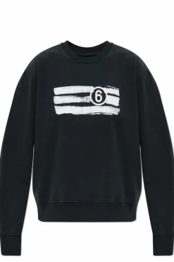 MM6 Maison Margiela BLACK Sweatshirt with logo