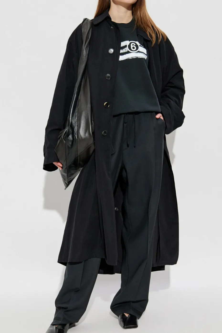 MM6 Maison Margiela BLACK Sweatshirt with logo