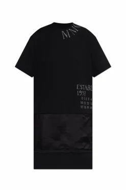 MM6 Maison Margiela BLACK Dress with print