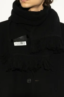 MM6 Maison Margiela BLACK Scarf with logo