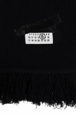 MM6 Maison Margiela BLACK Scarf with logo