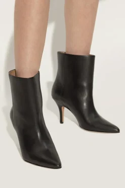 MM6 Maison Margiela BLACK Leather heeled ankle boots