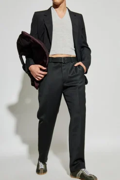 MM6 Maison Margiela BLACK Creased trousers