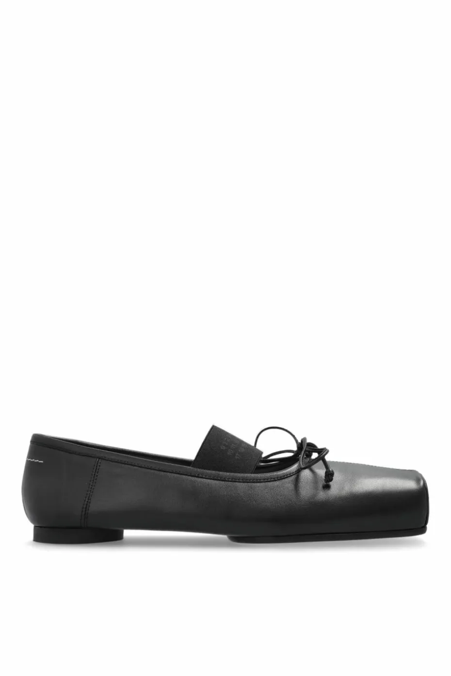 MM6 Maison Margiela BLACK Leather ballet flats