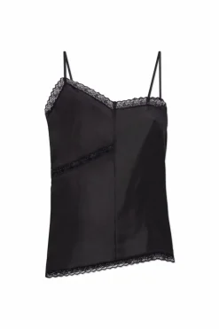 MM6 Maison Margiela BLACK Silk tank top