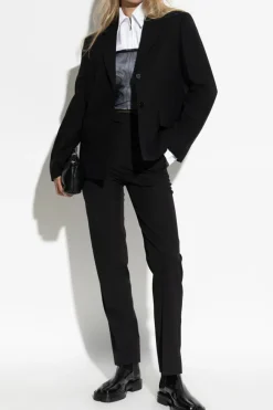 MM6 Maison Margiela BLACK Creased trousers