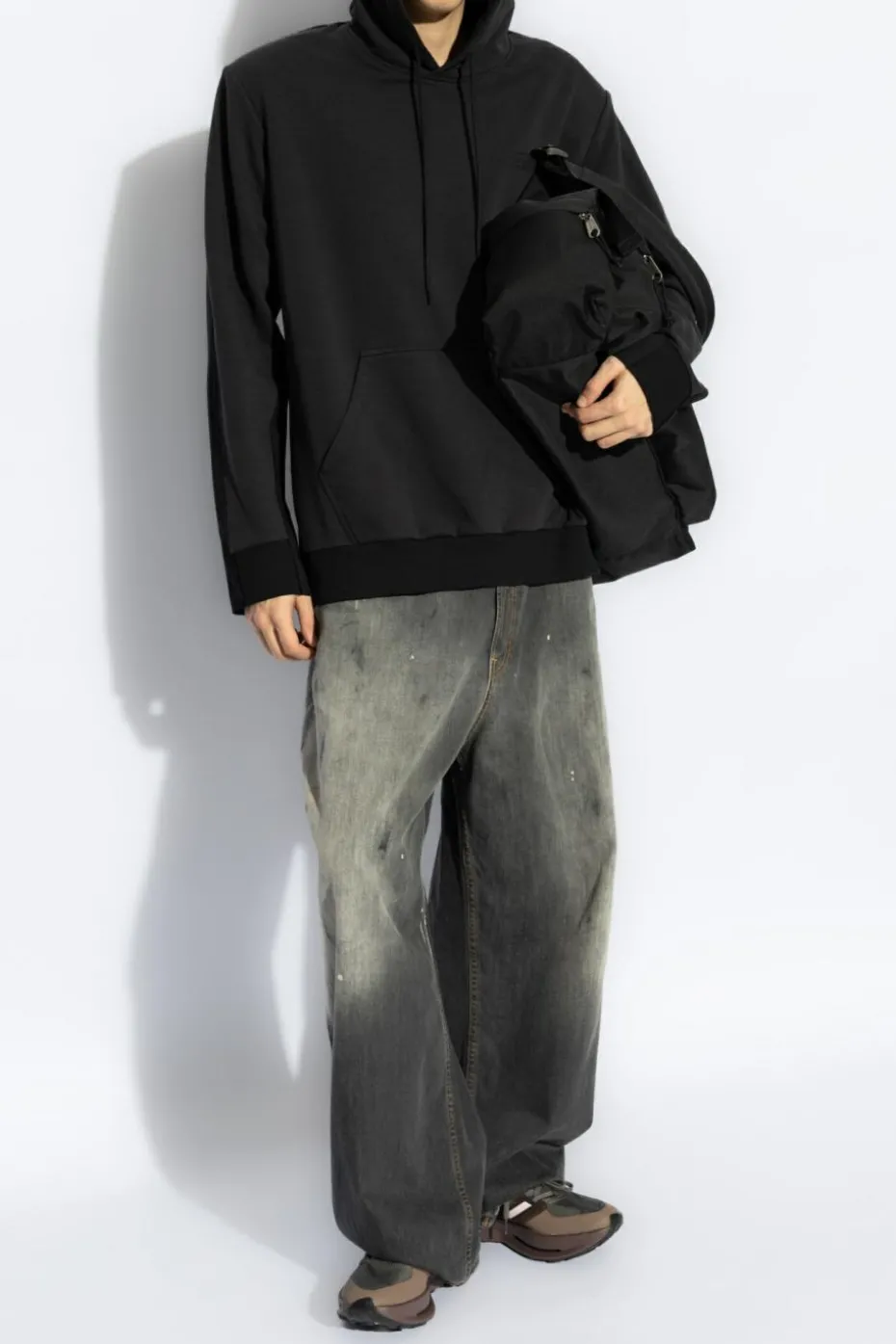MM6 Maison Margiela BLACK Sweatshirt with vintage effect