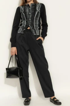 MM6 Maison Margiela BLACK Creased trousers