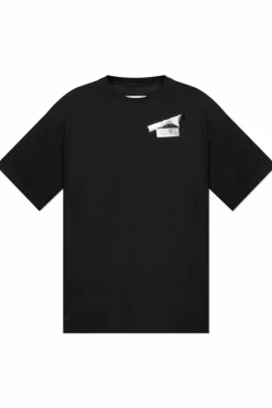 MM6 Maison Margiela BLACK T-shirt with logo