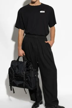 MM6 Maison Margiela BLACK T-shirt with logo