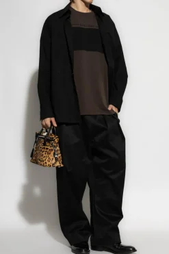 MM6 Maison Margiela BROWN T-shirt with logo