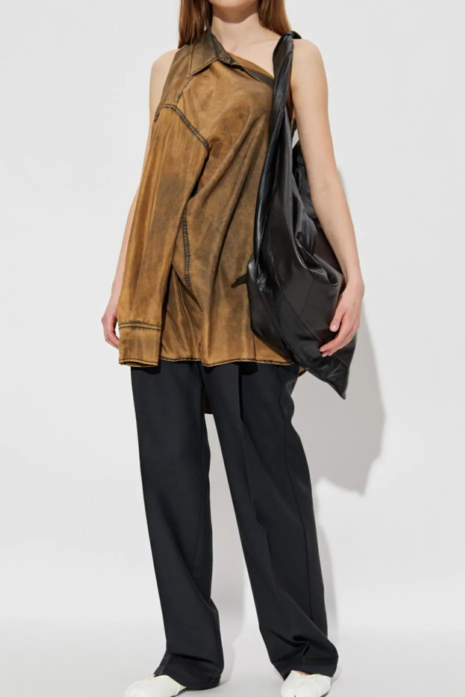 MM6 Maison Margiela BROWN Silk shirt