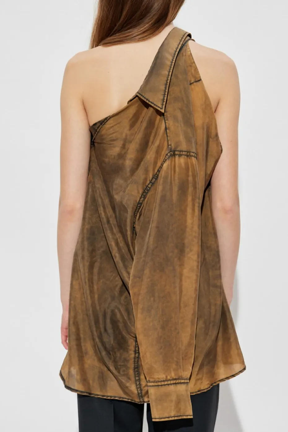 MM6 Maison Margiela BROWN Silk shirt