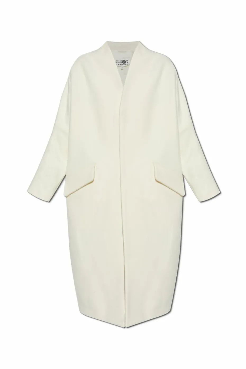 MM6 Maison Margiela cream Wool coat