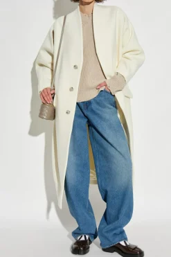 MM6 Maison Margiela cream Wool coat