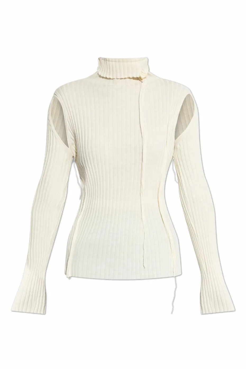 MM6 Maison Margiela cream Ribbed top