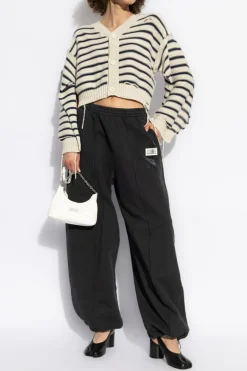 MM6 Maison Margiela GREY Cardigan with vintage effect