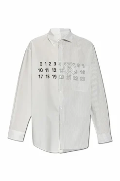 MM6 Maison Margiela GREY Shirt made of combined fabrics