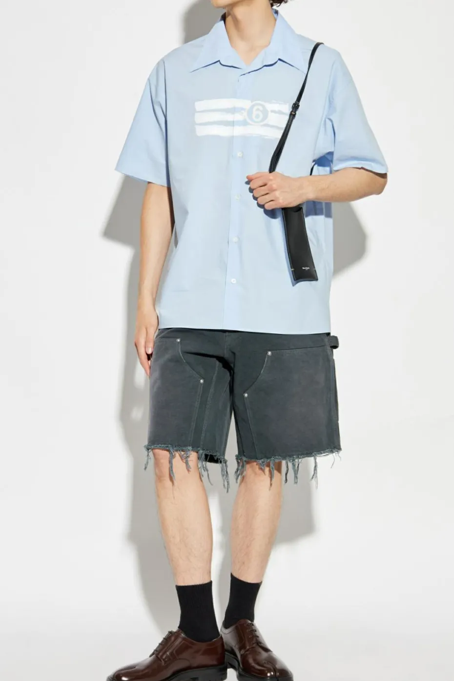 MM6 Maison Margiela light blue Shirt with logo