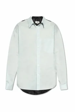 MM6 Maison Margiela light blue Shirt made of combined materials
