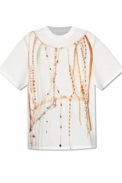 MM6 Maison Margiela WHITE T-shirt with print