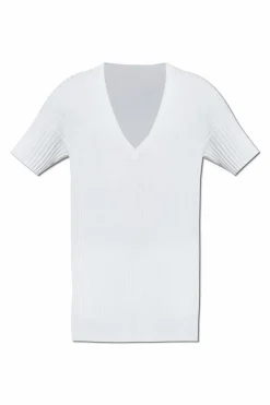 MM6 Maison Margiela WHITE Ribbed sweater