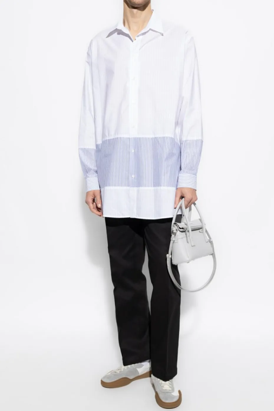 MM6 Maison Margiela WHITE Shirt with stripe pattern
