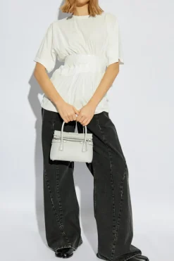 MM6 Maison Margiela WHITE T-shirt with draping