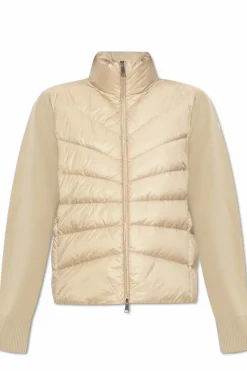 Moncler beige Cardigan with down insert