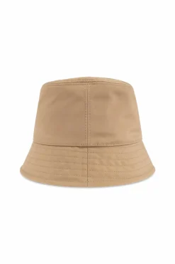 Moncler beige Hat with logo patch