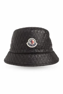 Moncler BLACK Bucket hat with logo