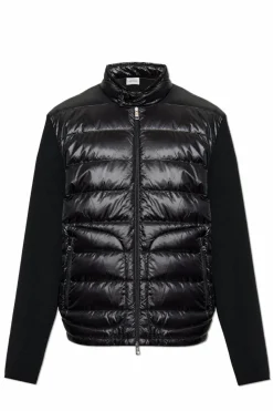 Moncler BLACK Cardigan with down insert