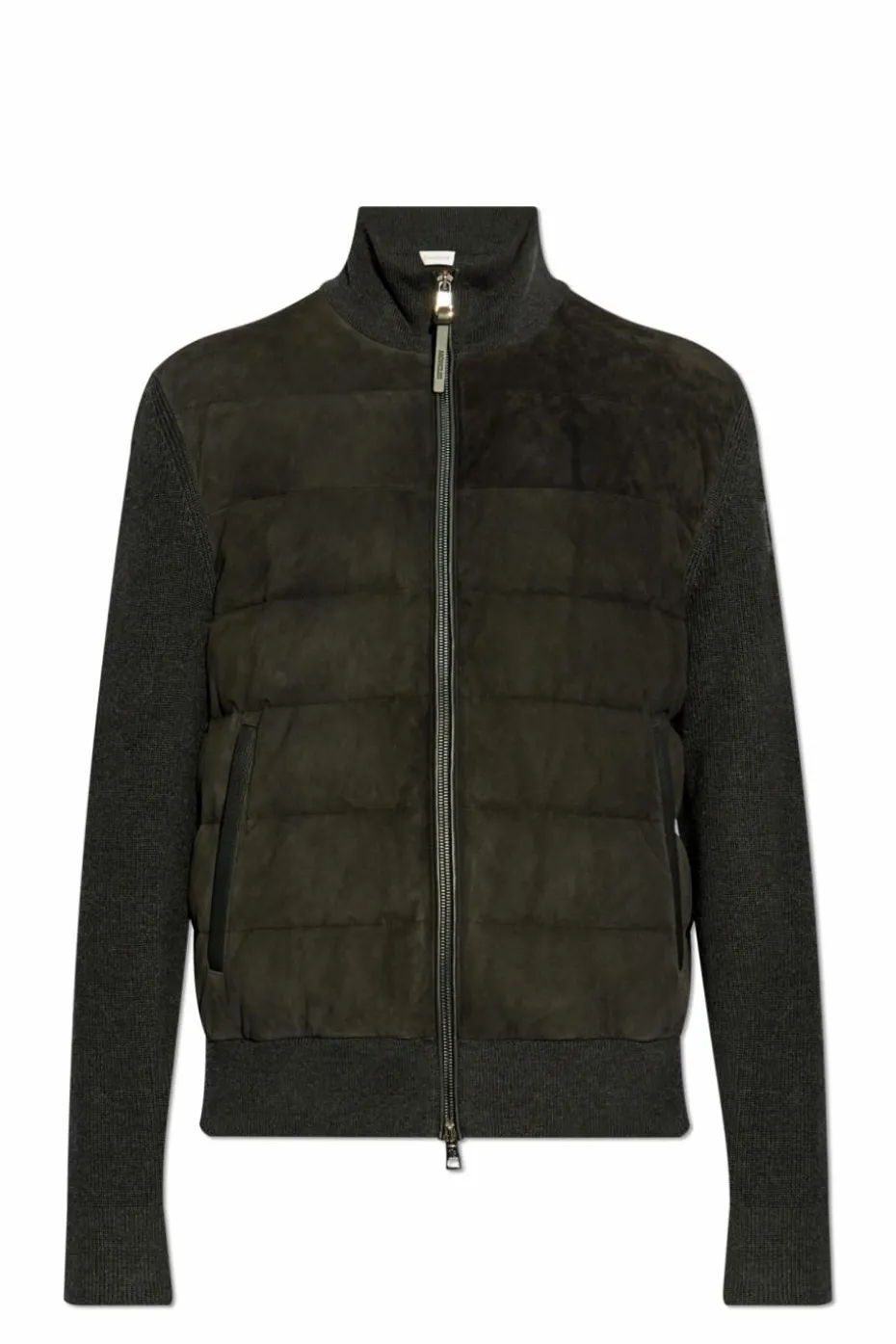 Moncler BLACK Cardigan with quilted front