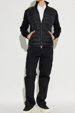 Moncler BLACK Cardigan with down front