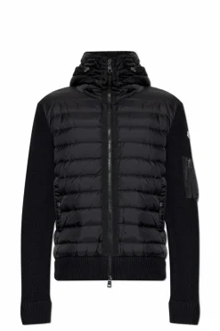 Moncler BLACK Cardigan with down front