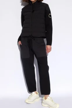 Moncler BLACK Cardigan with down front