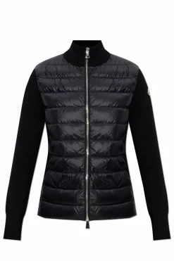 Moncler BLACK Cardigan with a stand-up collar