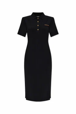 Moncler BLACK Dress with logo patch