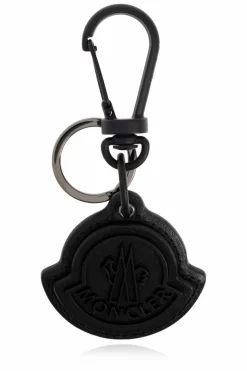 Moncler BLACK Keychain with logo