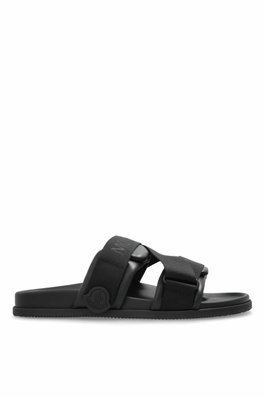 Moncler BLACK Leather slides
