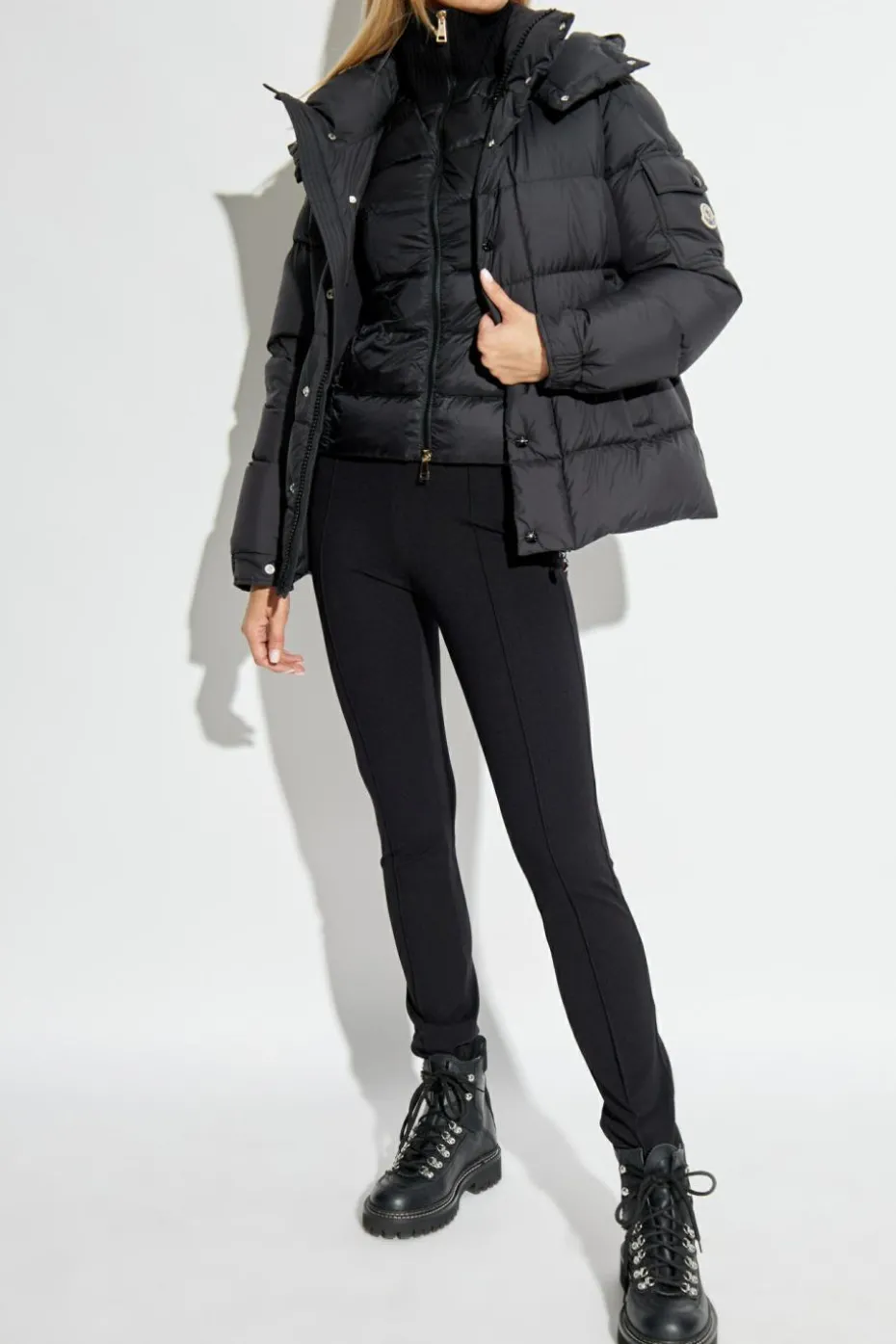 Moncler BLACK Pants with pleats