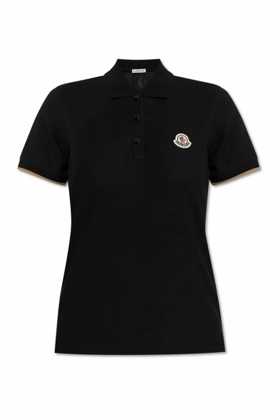 Moncler BLACK Polo with logo patch
