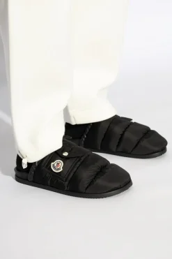 Moncler BLACK Slides Mon Pocket