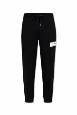 Moncler BLACK Sweatpants with logo patch