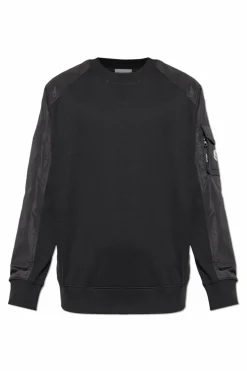 Moncler BLACK Sweatshirt with sleeve pocket