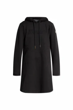 Moncler BLACK Sweatshirt dress with logo