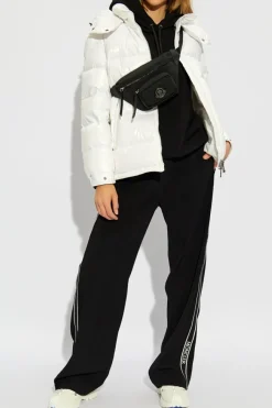 Moncler BLACK Trousers with side stripes