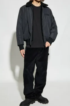 Moncler BLACK T-shirt with logo patch