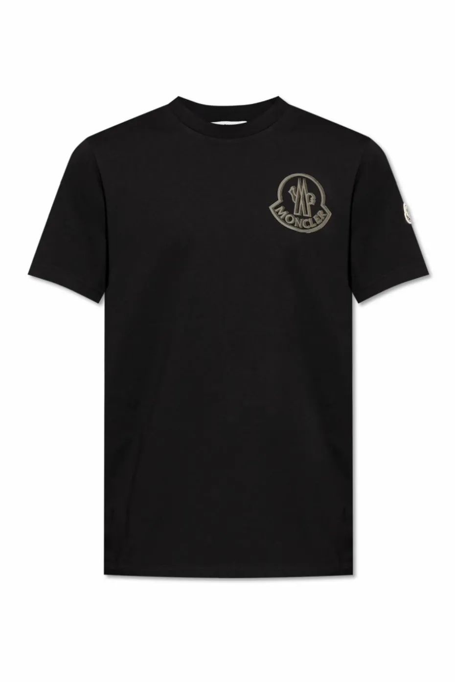 Moncler BLACK T-shirt with printed logo